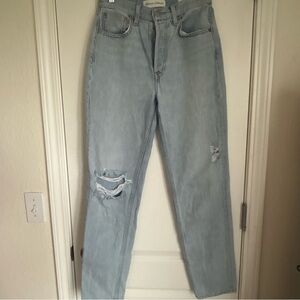 Aritzia Denim Forum Women's 90’s Boyfriend High Loose Light Wash Jeans - 24x30